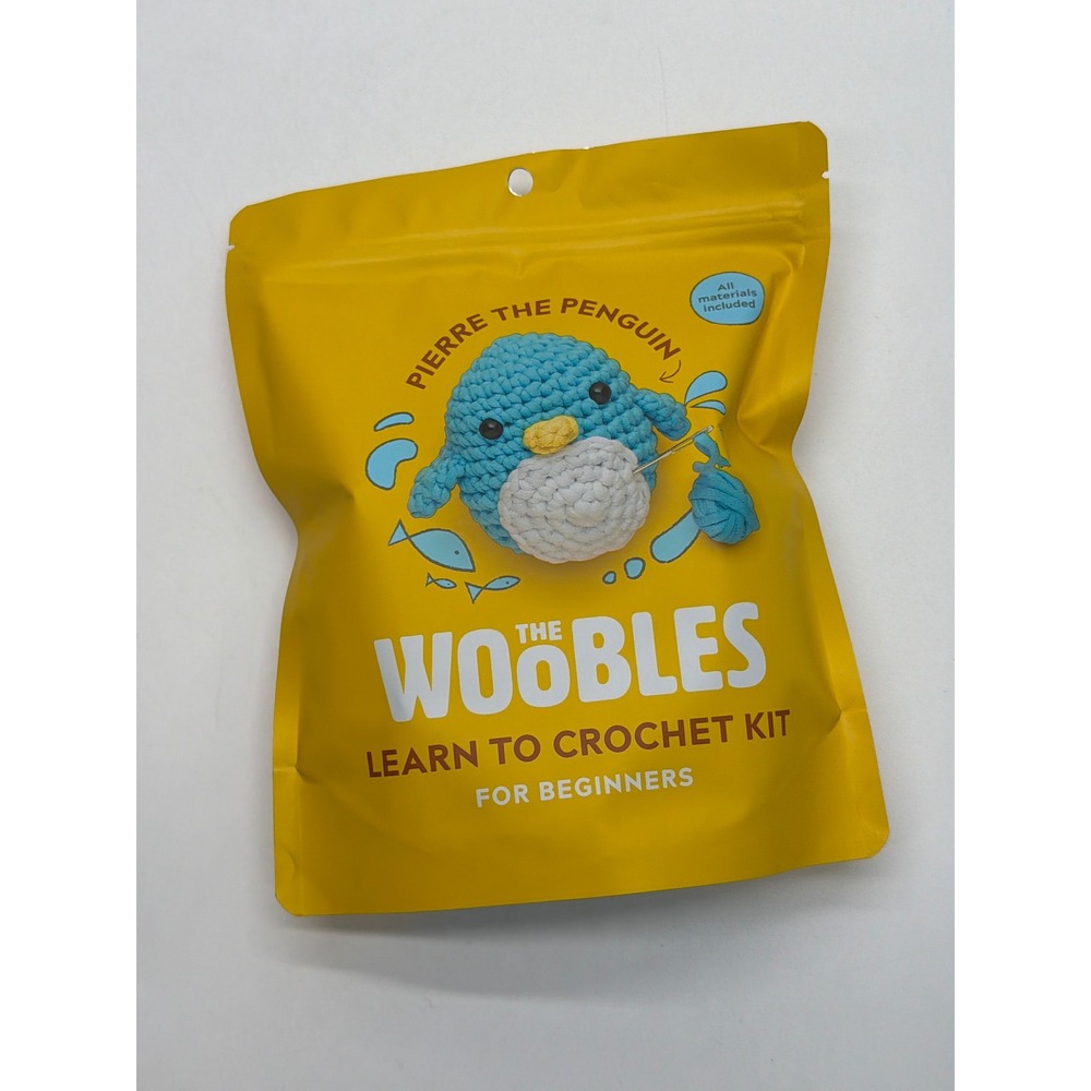 The Woobles Pierre the Penguin Learn to Crochet Kit for Beginners Amigurumi DIY